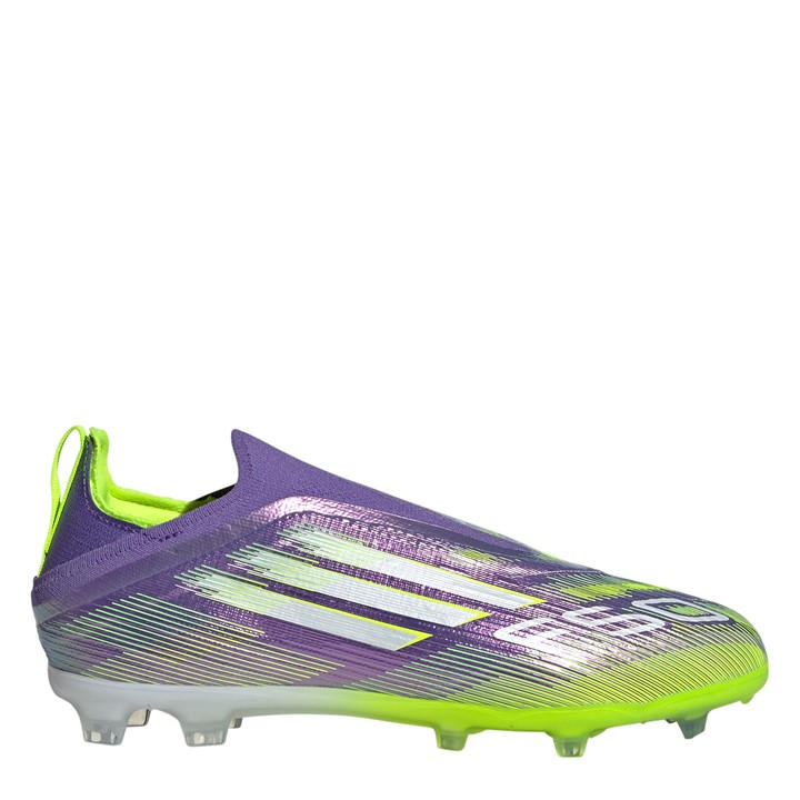 Adidas Boys Purple F50 Laceless  Firm Ground Football Boots in Size C11, Sports Direct