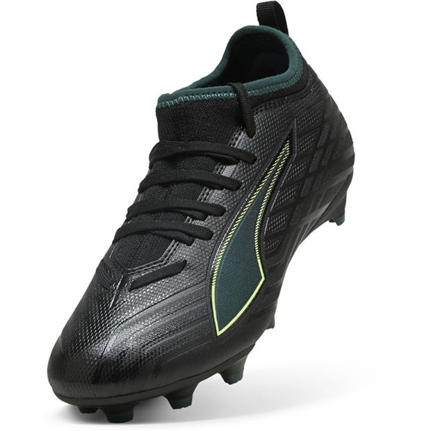 Blk-FL-GrnTrrn - Puma - Unisex Kids' Ultra 6 Match Firm Ground Football Boots