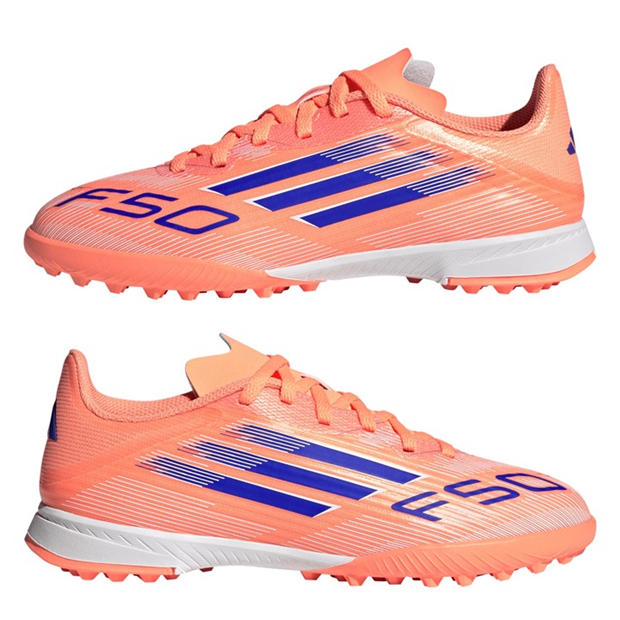Oranžová/Modrá - adidas - F50 League Childrens Astro Turf Football Boots