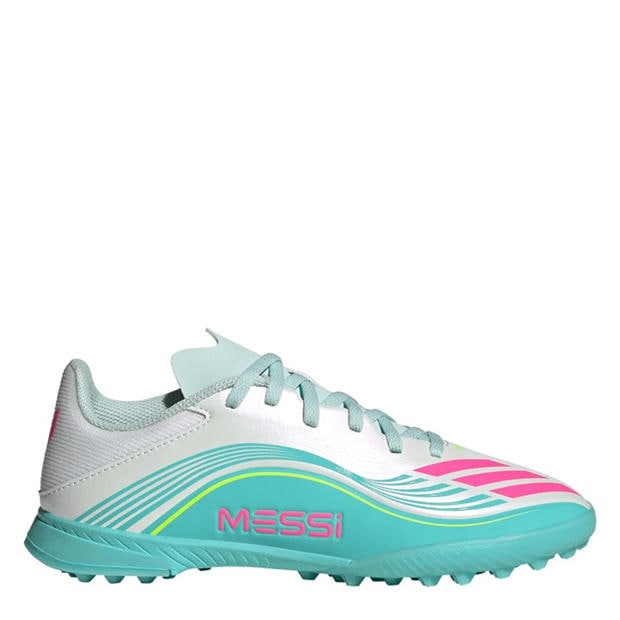 Wht/Pink/Blue - adidas - F50 League Childrens Astro Turf Football Boots