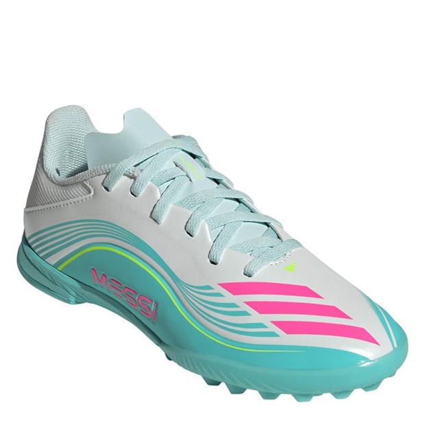 Wht/Pink/Blue - adidas - F50 League Childrens Astro Turf Football Boots