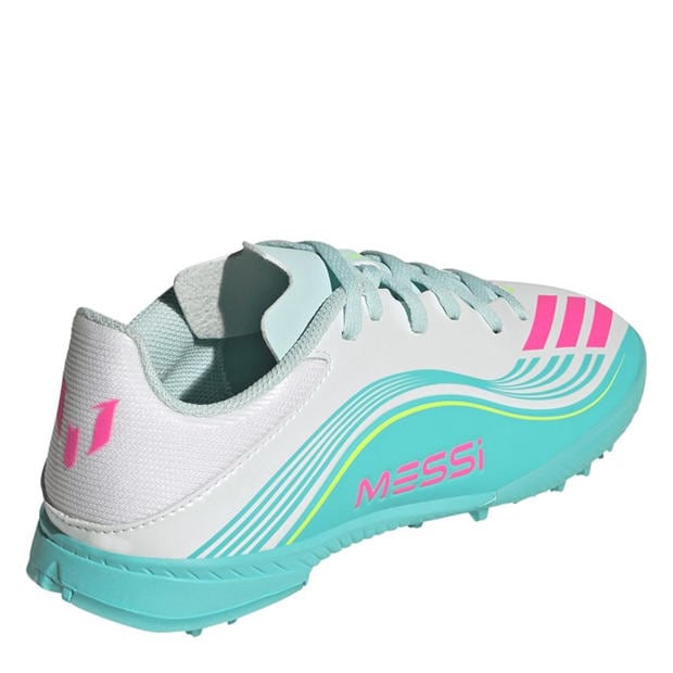 Wht/Pink/Blue - adidas - F50 League Childrens Astro Turf Football Boots