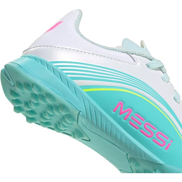 Wht/Pink/Blue - adidas - F50 League Childrens Astro Turf Football Boots