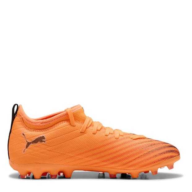 HtFr-Blk-GlwRd - Puma - Unisex Kids' Ultra 6 Match Mg Firm Ground Football Boots