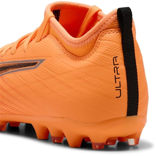 HtFr-Blk-GlwRd - Puma - Unisex Kids' Ultra 6 Match Mg Firm Ground Football Boots