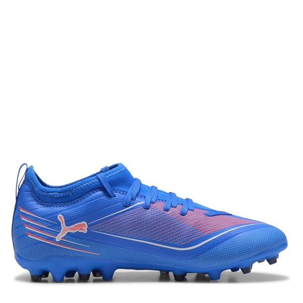 ltrBl-Wht-GlwRd - Puma - Unisex Kids' Ultra 6 Match Mg Firm Ground Football Boots