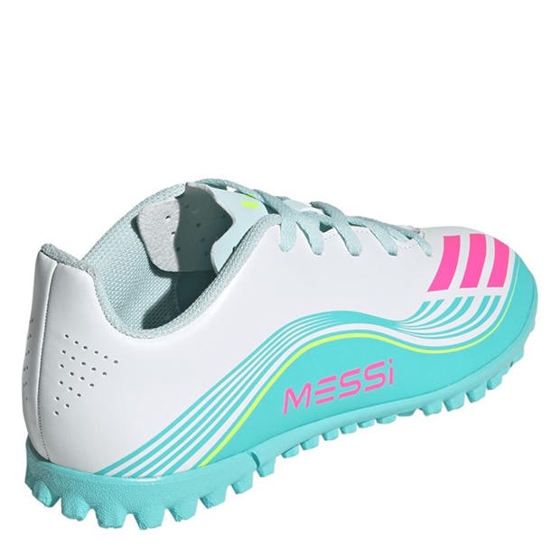 Wht/Pink/Blue - adidas - F50 Club Childrens Astro Turf Football Boots