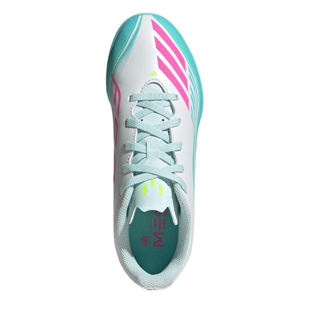 Wht/Pink/Blue - adidas - F50 Club Childrens Astro Turf Football Boots