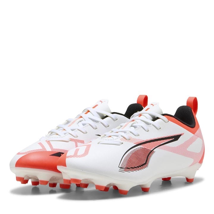 Puma Boys White  Ultra 5 Play Firm Ground Football Boots in Size C10, Sports Direct
