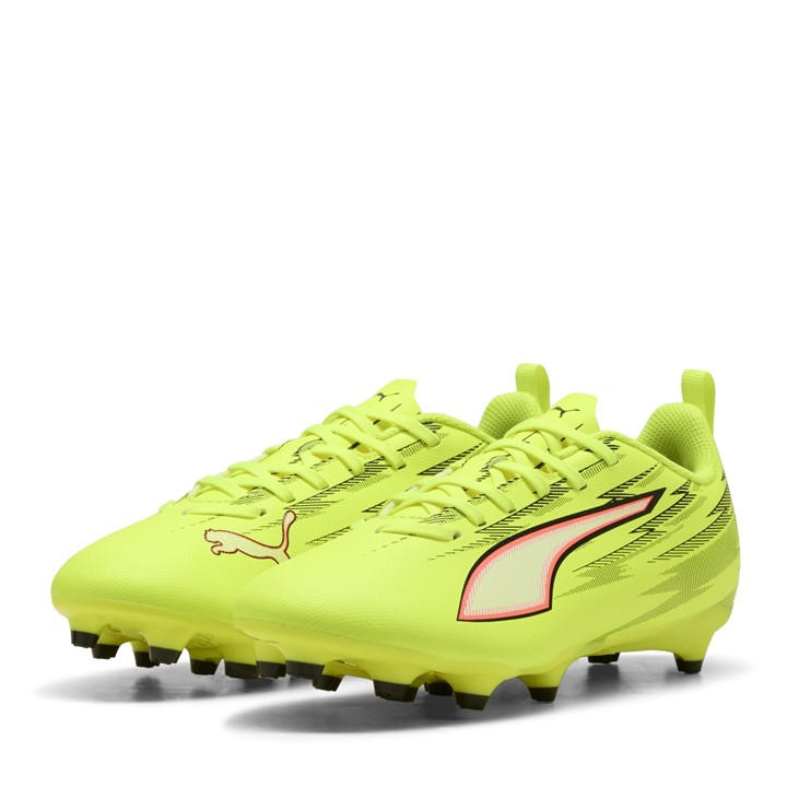 Puma Boys Yellow  Ultra 5 Play Firm Ground Football Boots in Size C13, Sports Direct