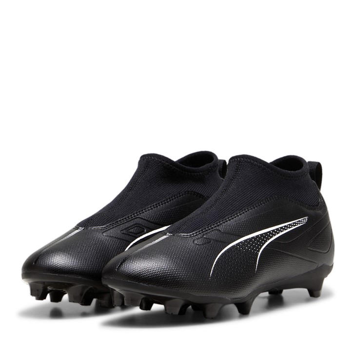 Puma Boys Black Kids' Ultra Match+ Laceless  Firm Ground Football Boot in Size C10, Sports Direct