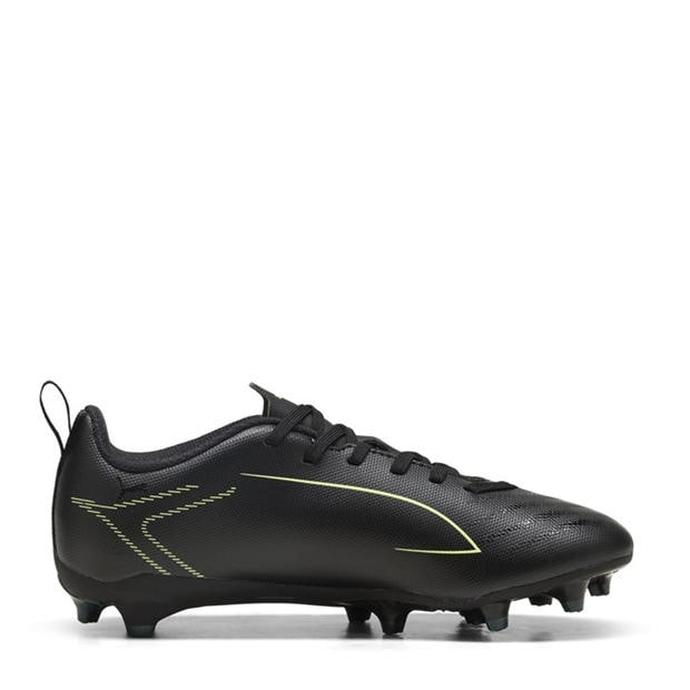 Blk-FL-GrnTrrn - Puma - Unisex Kids' Ultra 6 Play Firm Ground Football Boots