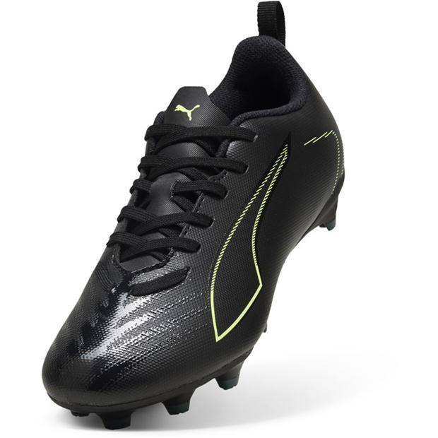 Blk-FL-GrnTrrn - Puma - Unisex Kids' Ultra 6 Play Firm Ground Football Boots