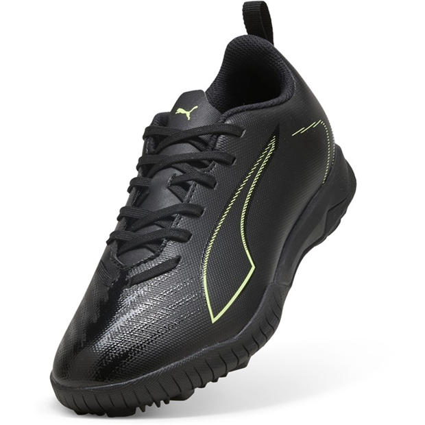 Blk-FL-GrnTrrn - Puma - Kids' Ultra 6 Play Astro Turf Football Boots