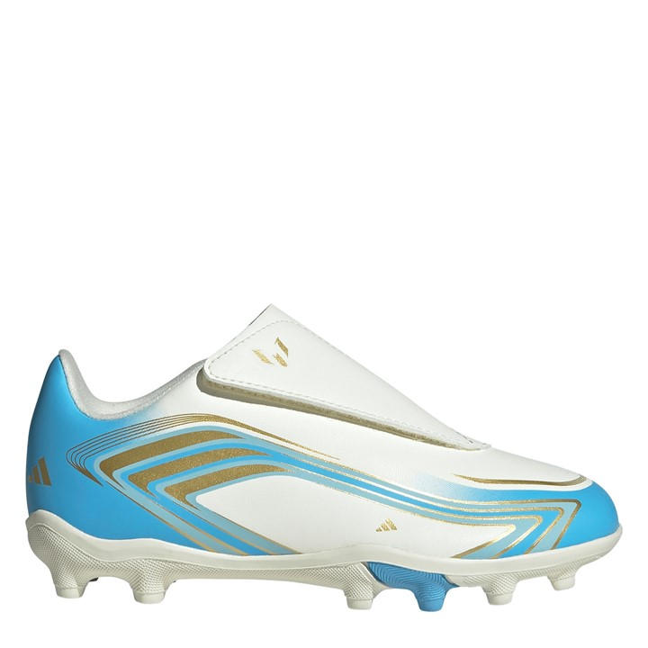 Adidas Boys White F50 s Club Firm Ground Football Boots in Size C13, Sports Direct