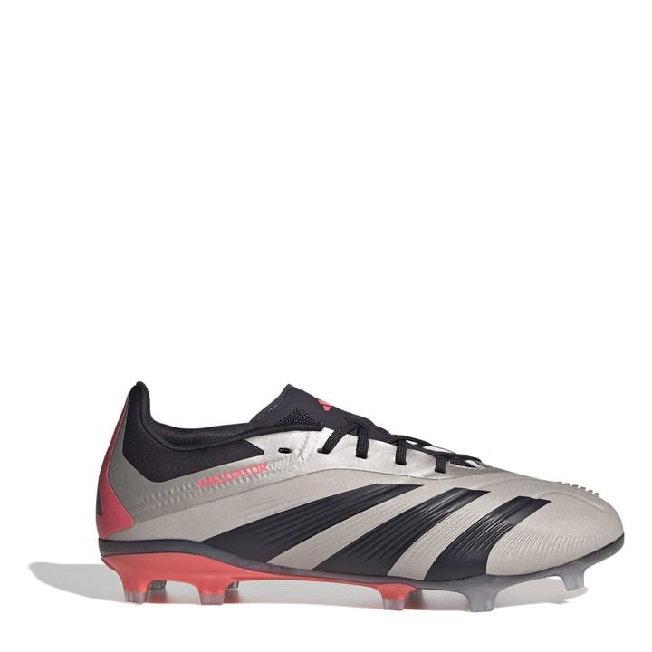 Adidas Boys Silver Predator 24 Elite  Firm Ground Football Boots in Size 4.5, Sports Direct