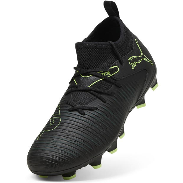 Blk-FL-GrnTrrn - Puma - Unisex Kids' Future 8 Match Firm Ground Football Boots