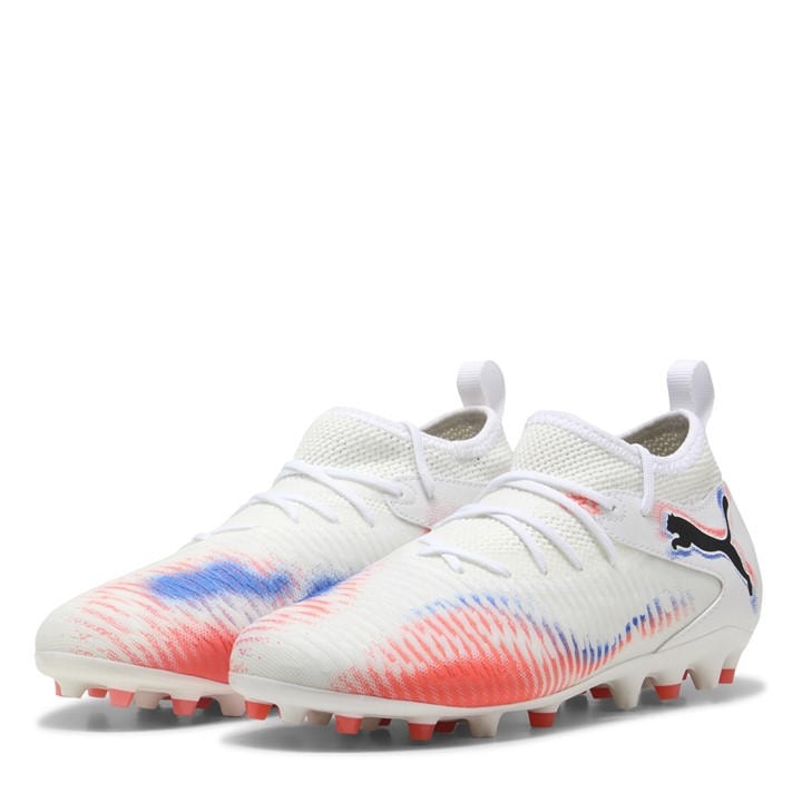 Puma  Kids White ' Future 8 Match Mg Firm Ground Football Boots in Size 1.5, Sports Direct