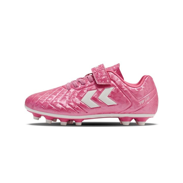 Hummel Girls Pink Top Star Firm Ground Football Boots  in Size C11, Sports Direct