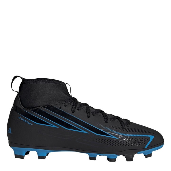 Adidas Boys Black Kids' F50 Hyperfast Club Mid Firm Ground Football Boots in Size 1, Sports Direct