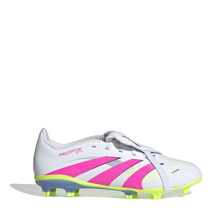 Adidas Boys White Predator League Fold-Over Tongue  Firm Ground Football Boots in Size 1, Sports Direct