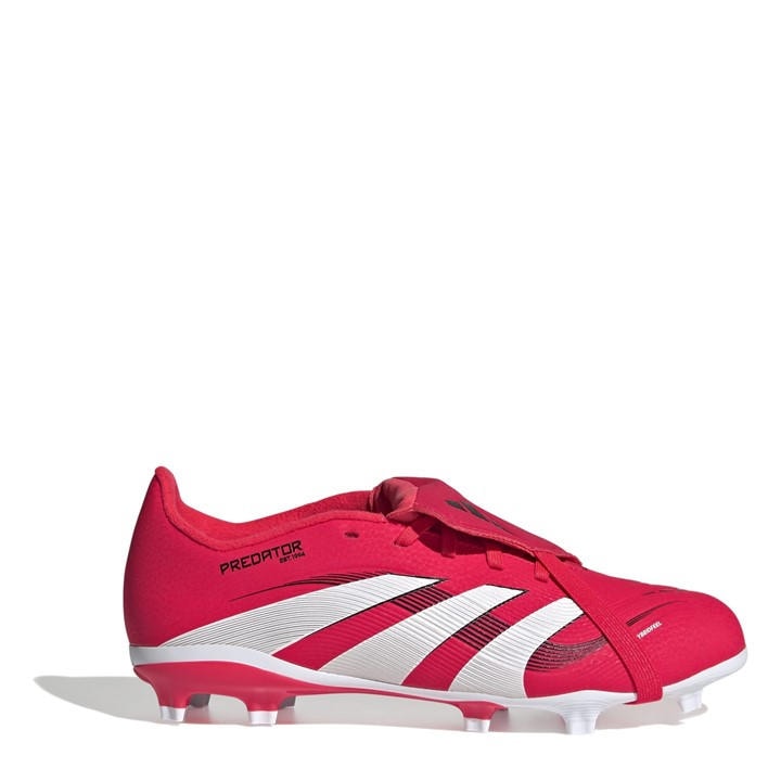 Adidas Boys Red Predator League Fold-Over Tongue  Firm Ground Football Boots in Size C10, Sports Direct