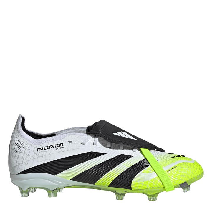 Adidas Boys White Predator Elite Fold-Over Tongue  Firm Ground Football Boots in Size C13, Sports Direct