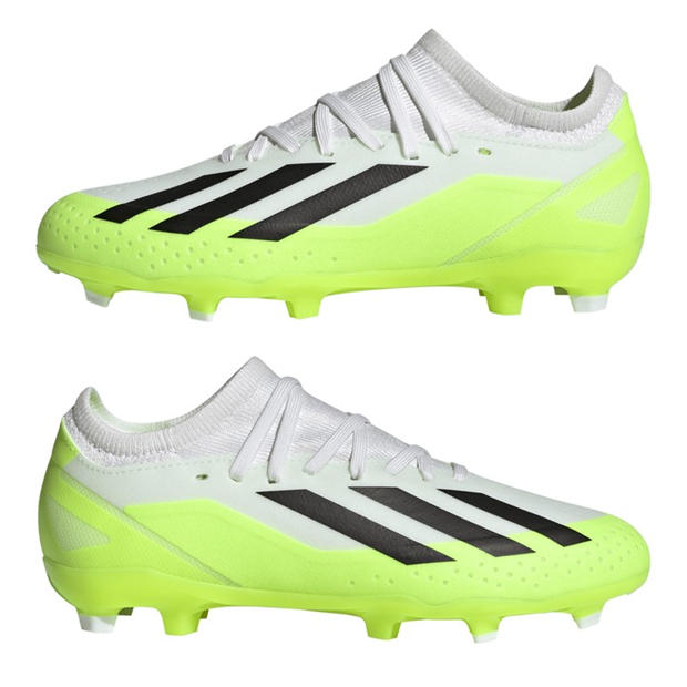 Ftwr White - adidas - Kids' X Crazyfast.3 FG Firm Ground Football Boots