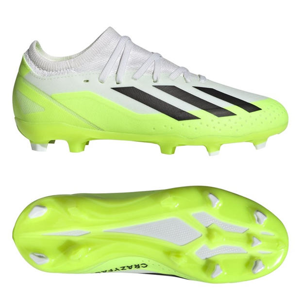 Ftwr White - adidas - Kids' X Crazyfast.3 FG Firm Ground Football Boots