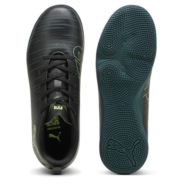 Blk-FL-GrnTrrn - Puma - Unisex Kids' Future 8 Play It Indoor Football Boots
