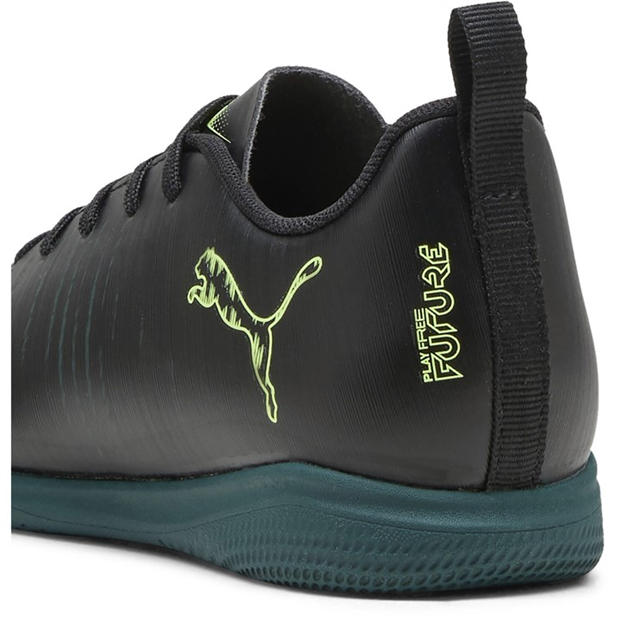 Blk-FL-GrnTrrn - Puma - Unisex Kids' Future 8 Play It Indoor Football Boots