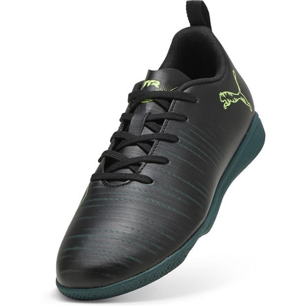 Blk-FL-GrnTrrn - Puma - Unisex Kids' Future 8 Play It Indoor Football Boots