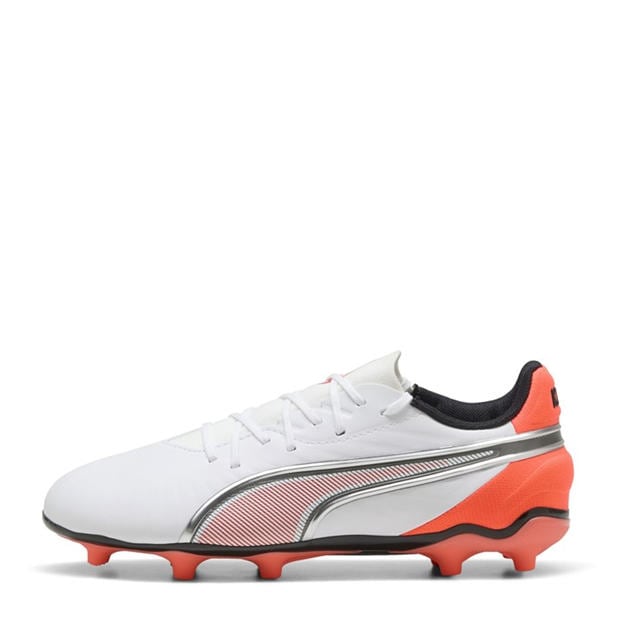 WhGlRed BlkSil - Puma - Unisex Kids' King Match Firm Ground Football Boots