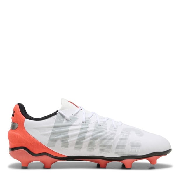 WhGlRed BlkSil - Puma - Unisex Kids' King Match Firm Ground Football Boots