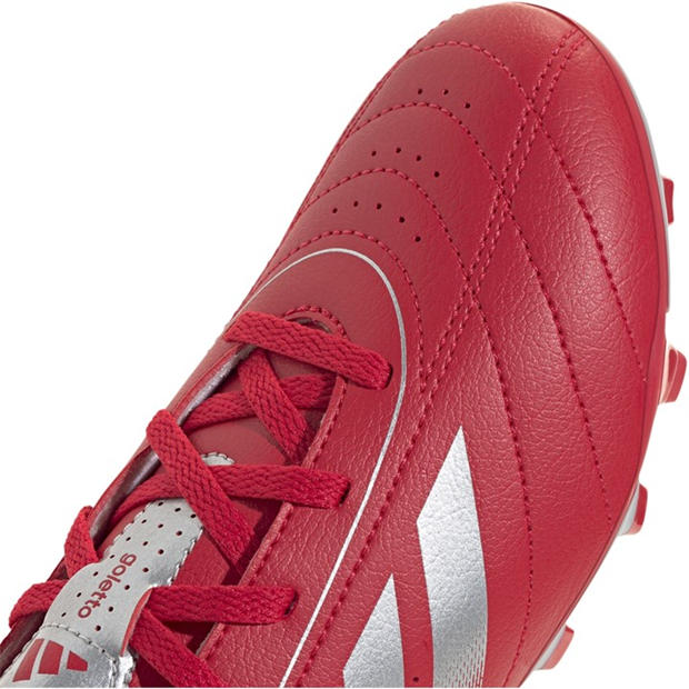 Red/Silver - adidas - Goletto VIII Firm Ground Football Boots Kids