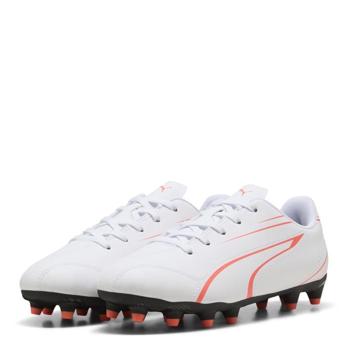 Puma  Kids White Vitoria Fg/Ag Jr Firm Ground Football Boots in Size 3.5, Sports Direct