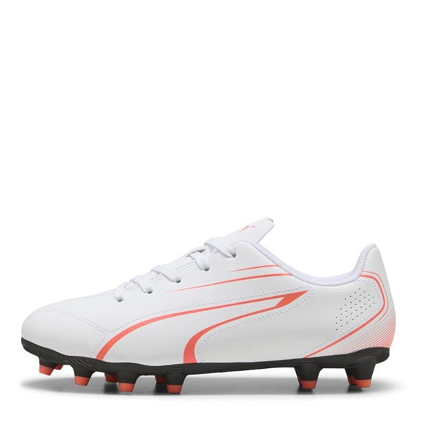 White-Glw Red - Puma - Puma Vitoria Fg/Ag Jr Firm Ground Football Boots Unisex Kids