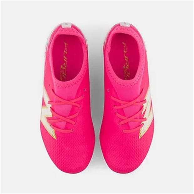 Pink/White - New Balance - Unisex Kids' Furon .3 Firm Ground Football Boots