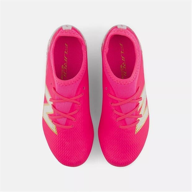 Pink/White - New Balance - Unisex Kids' Furon .3 Firm Ground Football Boots