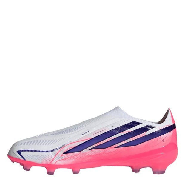 White/Coral - adidas - F50 Hyperfast Elite Laceless Firm Ground Football Boots Juniors