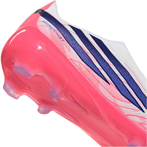 White/Coral - adidas - F50 Hyperfast Elite Laceless Firm Ground Football Boots Juniors
