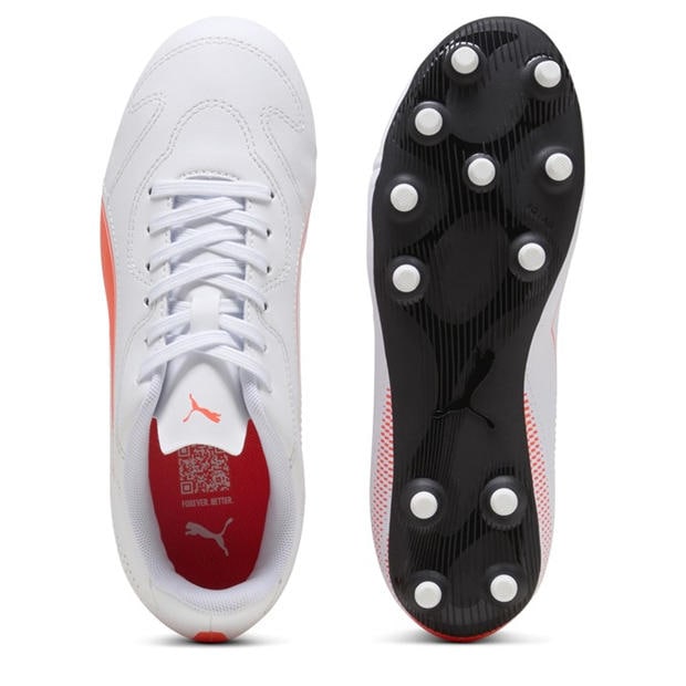 White-Glw Red - Puma - Unisex Kids' Vitoria II FG/AG Firm Ground Football Boots