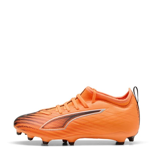 HtFr-Blk-GlwRd - Puma - Unisex Kids' Ultra 6 Match Firm Ground Football Boots