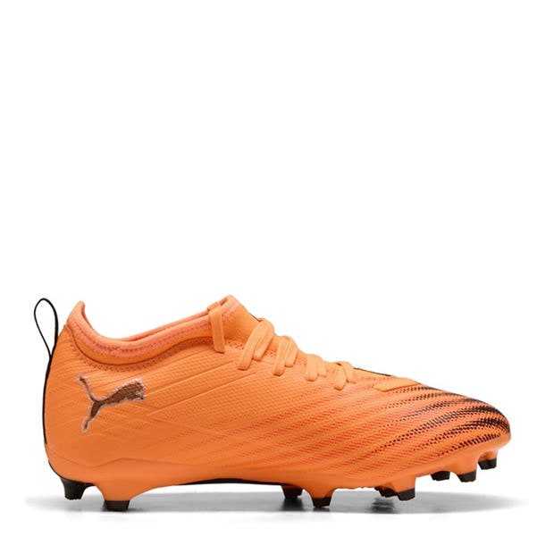 HtFr-Blk-GlwRd - Puma - Unisex Kids' Ultra 6 Match Firm Ground Football Boots