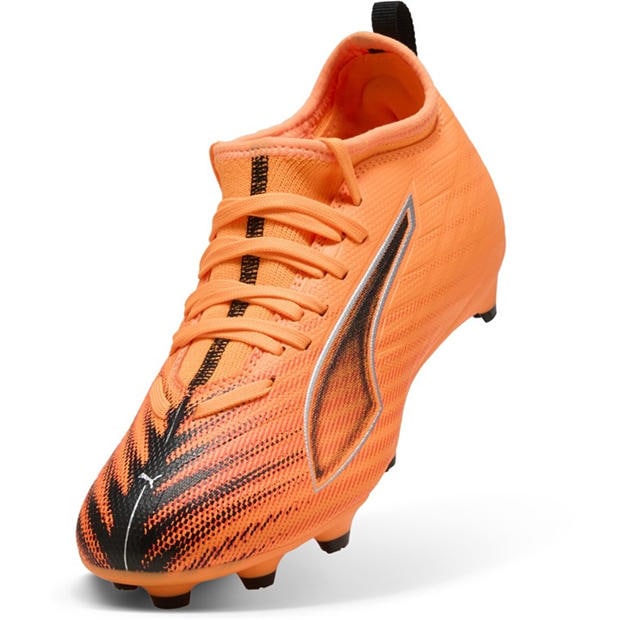 HtFr-Blk-GlwRd - Puma - Unisex Kids' Ultra 6 Match Firm Ground Football Boots