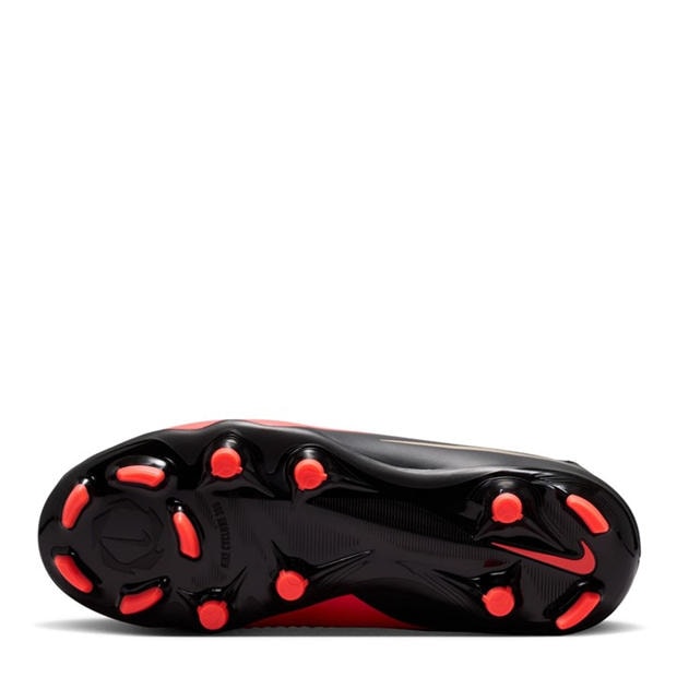 Red/Black - Nike - Phantom 6 Academy High Juniors Firm Ground Football Boots