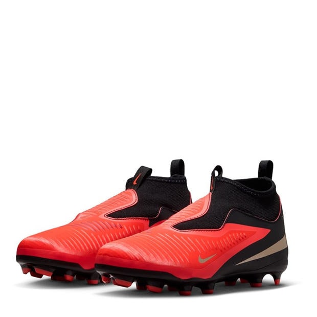 Red/Black - Nike - Phantom 6 Academy High Juniors Firm Ground Football Boots