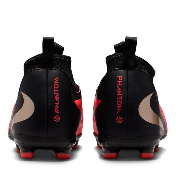 Red/Black - Nike - Phantom 6 Academy High Juniors Firm Ground Football Boots