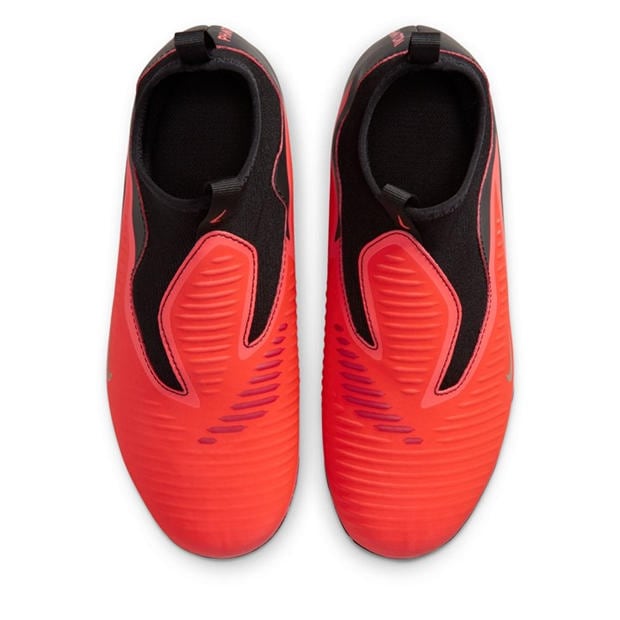 Red/Black - Nike - Phantom 6 Academy High Juniors Firm Ground Football Boots