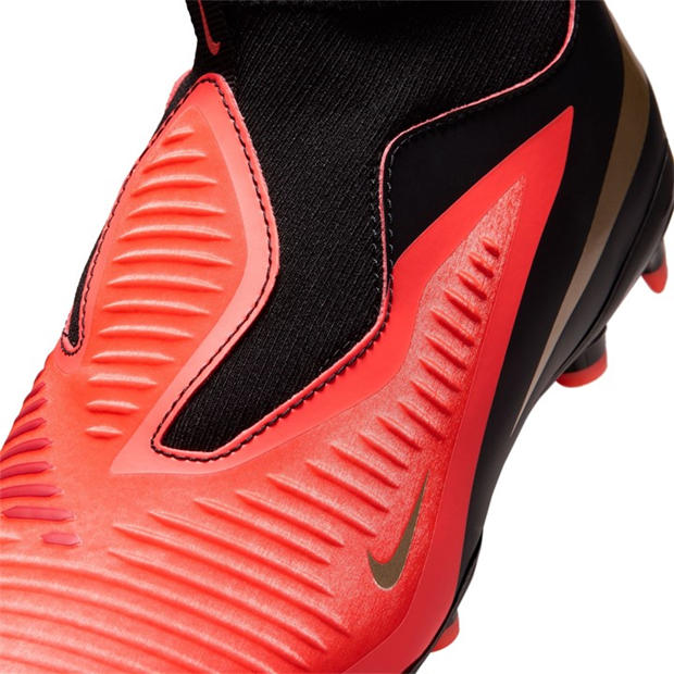 Red/Black - Nike - Phantom 6 Academy High Juniors Firm Ground Football Boots